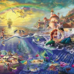 Tenyo Japan Jigsaw Puzzle D-1000-489 Thomas Kinkade Disney The Little Mermaid (1000 Pieces)