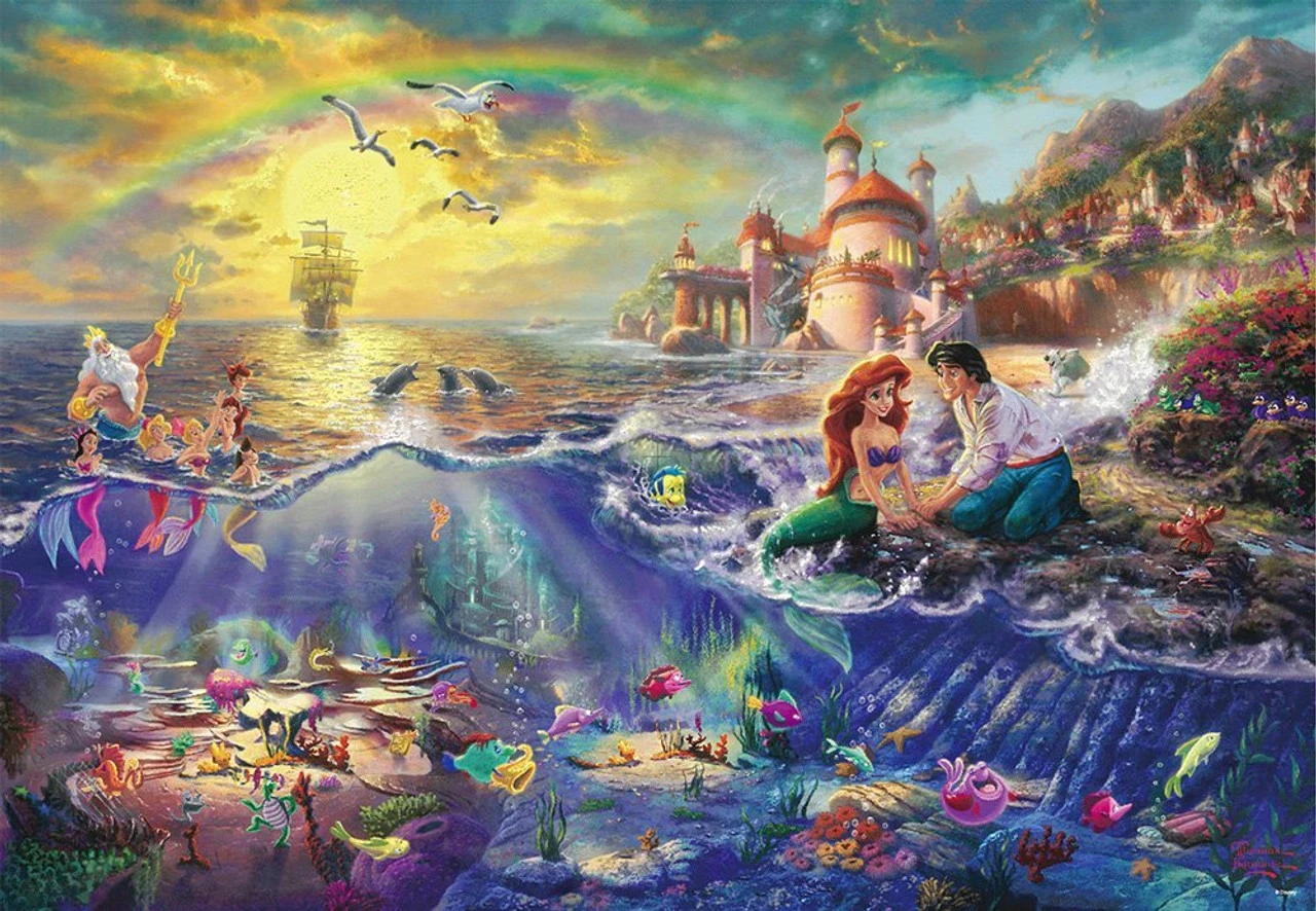 Tenyo Japan Jigsaw Puzzle D-1000-489 Thomas Kinkade Disney The Little Mermaid (1000 Pieces) 3 Tenyo Japan Jigsaw Puzzle D-1000-489 Thomas Kinkade Disney The Little Mermaid (1000 Pieces)