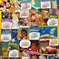 Tenyo Japan Jigsaw Puzzle D-1000-485 Disney 2018 Calendar (1000 Pieces)