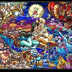 Tenyo Japan Jigsaw Puzzle DSG-500-474 Disney Aladdin & Jasmine (500 Pieces)