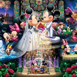Tenyo Japan Jigsaw Puzzle D-108-742 Disney Mickey Mouse Wedding (108 Pieces)