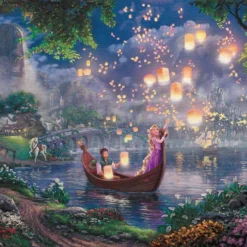 Tenyo Japan Jigsaw Puzzle D-1000-488 Thomas Kinkade Disney Tangled Rapunzel (1000 Pieces)