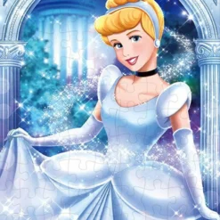 Tenyo D108-039 Jigsaw Puzzle Disney Beautiful Cinderella (Cinderella) (108 Pieces)