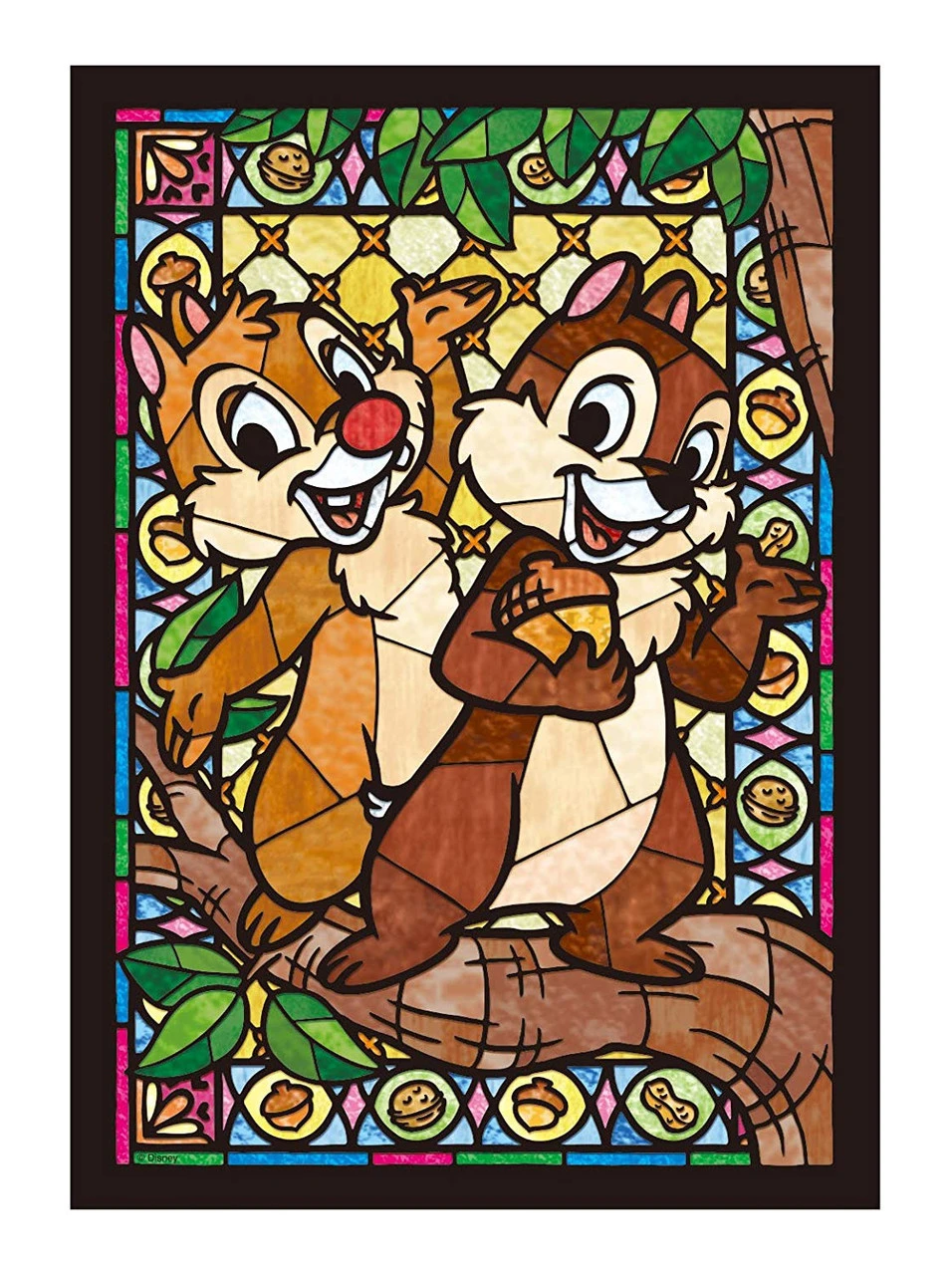Tenyo Japan Jigsaw Puzzle DSG-266-749 Disney Chip 'n' Dale Stained Glass (266 Pieces) 3 Tenyo Japan Jigsaw Puzzle DSG-266-749 Disney Chip 'n' Dale Stained Glass (266 Pieces)