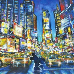 Tenyo Japan Jigsaw Puzzle DS1000-775 Disney You, Me And The City Stained Glass (1000 Pieces)