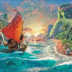 Tenyo DS1000-778 Jigsaw Puzzle Disney Moana (Stained Art) (1000 Pieces)