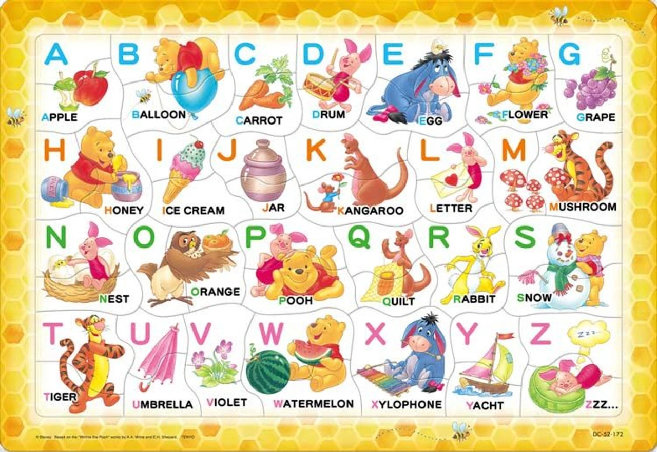 Tenyo Jigsaw Puzzle Disney Let's Play With Pooh In ABC! (52 Pieces) Child Puzzle 3 Tenyo Jigsaw Puzzle Disney Let's Play With Pooh In ABC! (52 Pieces) Child Puzzle