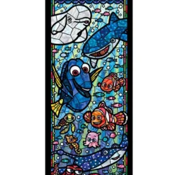 Tenyo Japan Jigsaw Puzzle DSG456-731 Disney Finding Dory Stained Glass (456 Pieces)
