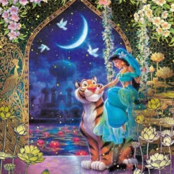 Tenyo D1000-097 Jigsaw Puzzle Disney Aladdin Jasmine Gentle Night (1000 Pieces)