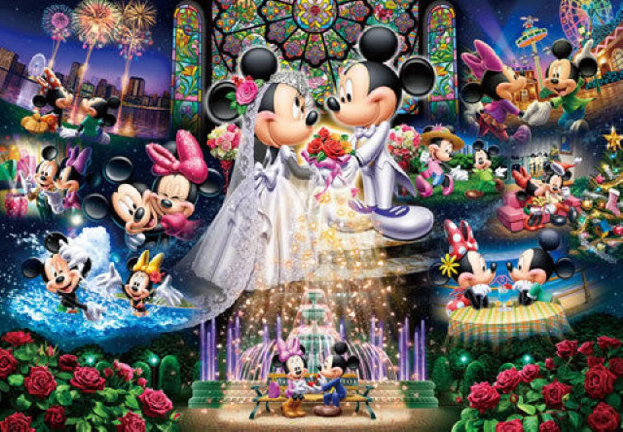 Tenyo Japan Jigsaw Puzzle DG-2000-544 Disney Mickey Mouse Wedding (2000 Pieces) 3 Tenyo Japan Jigsaw Puzzle DG-2000-544 Disney Mickey Mouse Wedding (2000 Pieces)